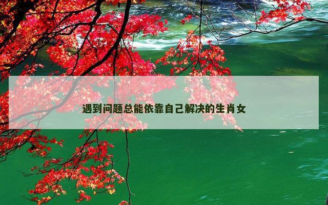 遇到问题总能依靠自己解决的生肖女