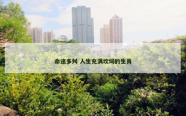 命途多舛 人生充满坎坷的生肖