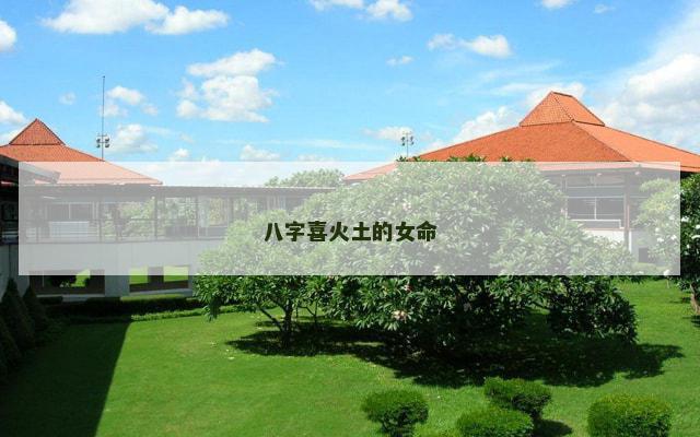 八字喜火土的女命