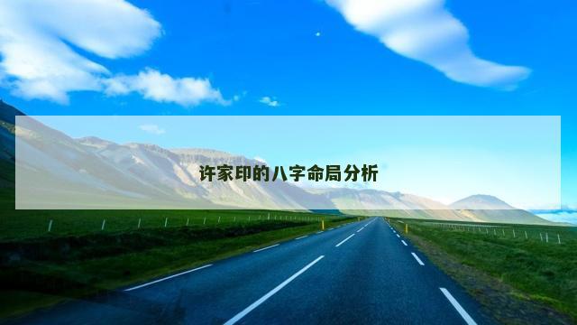 许家印的八字命局分析