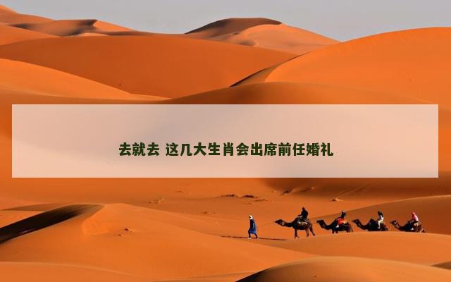 去就去 这几大生肖会出席前任婚礼