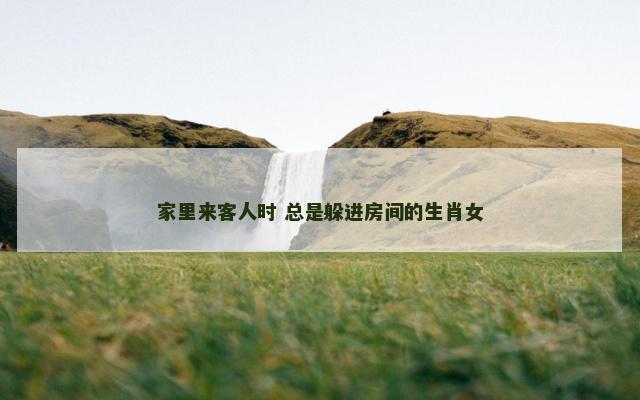 家里来客人时 总是躲进房间的生肖女
