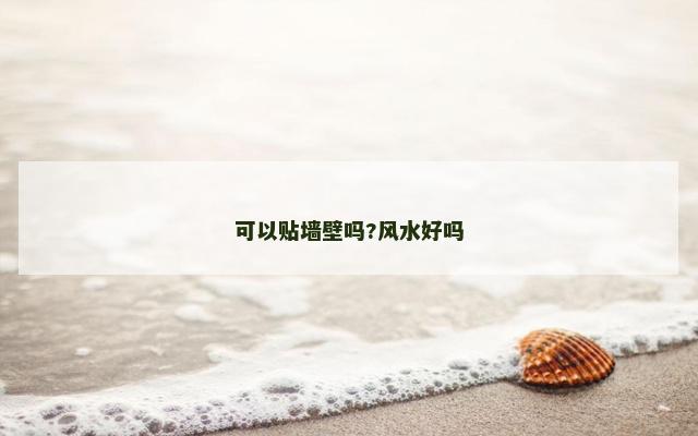 可以贴墙壁吗?风水好吗