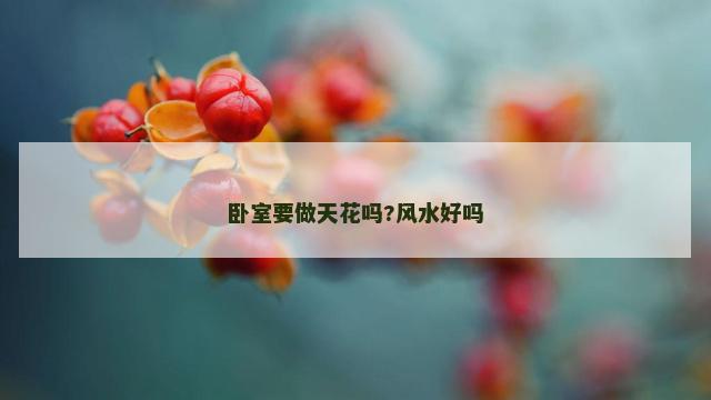 卧室要做天花吗?风水好吗