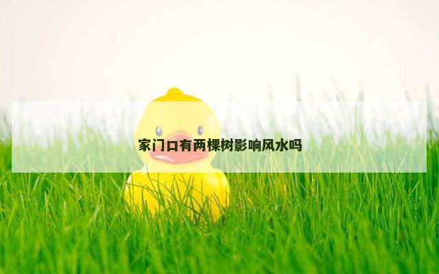 家门口有两棵树影响风水吗
