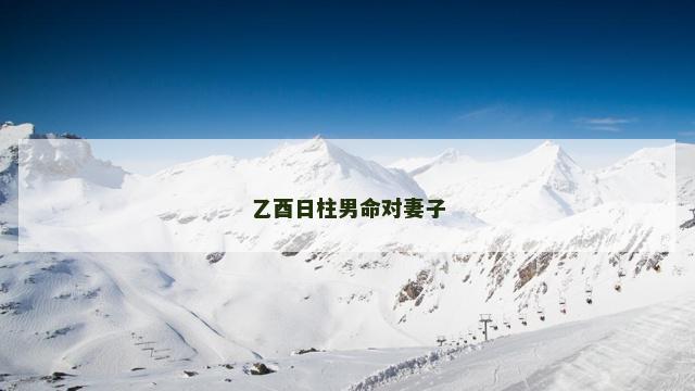 乙酉日柱男命对妻子