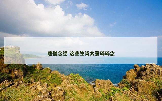 唐僧念经 这些生肖太爱碎碎念