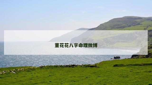 董花花八字命理微博