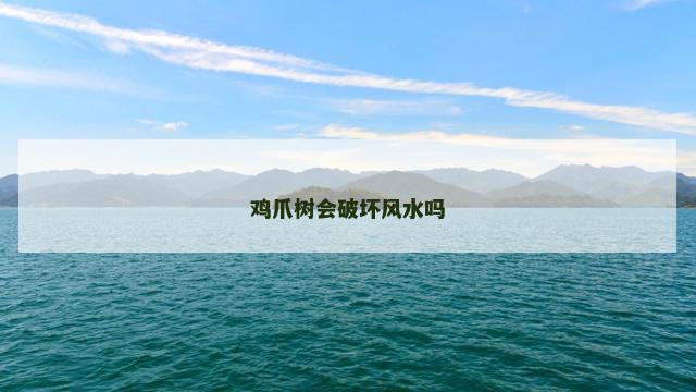 鸡爪树会破坏风水吗