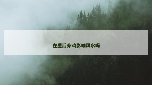 在屋后养鸡影响风水吗