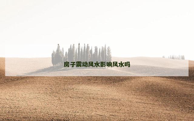 房子震动风水影响风水吗