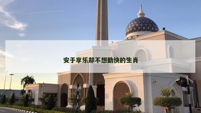 安于享乐却不想勤快的生肖
