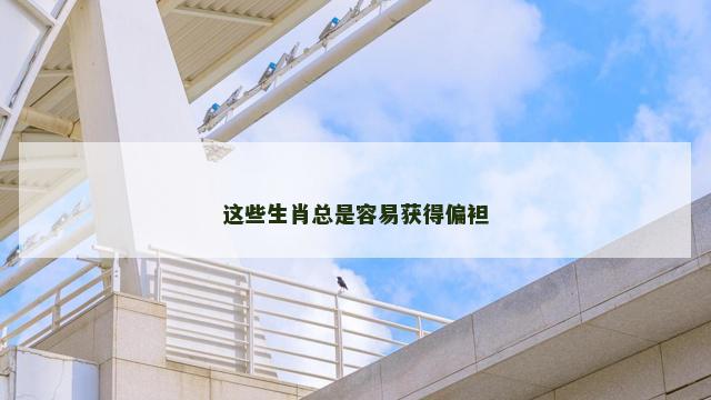 这些生肖总是容易获得偏袒