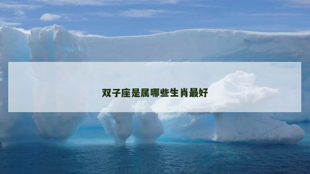 双子座是属哪些生肖最好