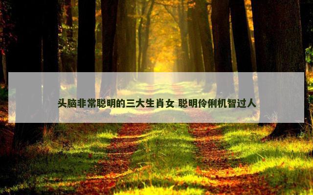 头脑非常聪明的三大生肖女 聪明伶俐机智过人