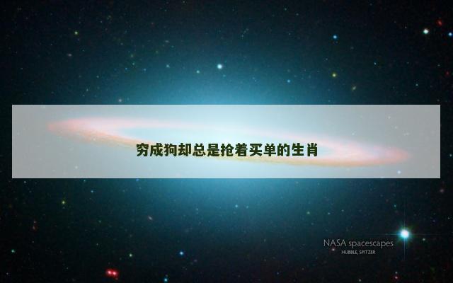 穷成狗却总是抢着买单的生肖