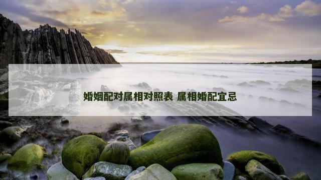 婚姻配对属相对照表 属相婚配宜忌