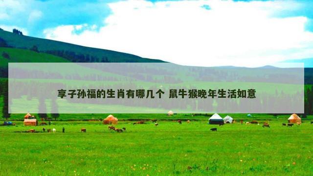 享子孙福的生肖有哪几个 鼠牛猴晚年生活如意
