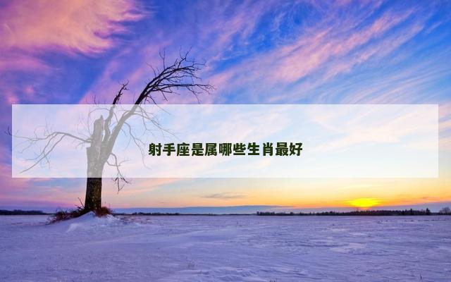 射手座是属哪些生肖最好