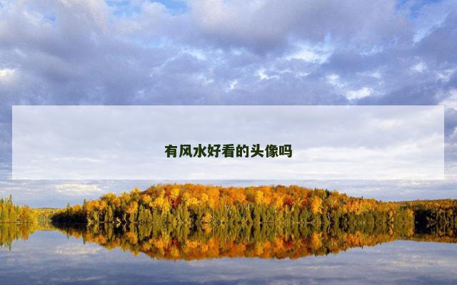 有风水好看的头像吗
