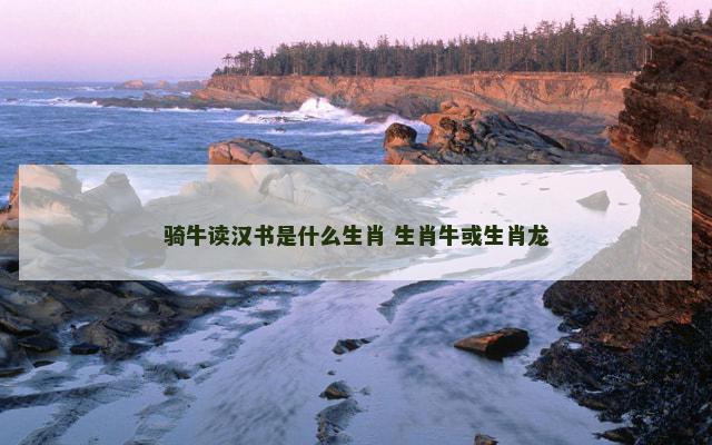 骑牛读汉书是什么生肖 生肖牛或生肖龙