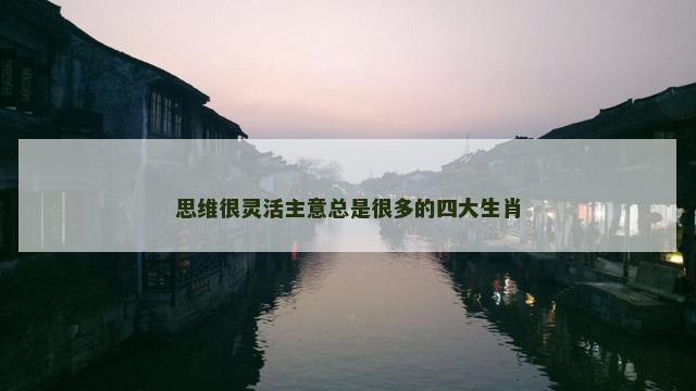 思维很灵活主意总是很多的四大生肖