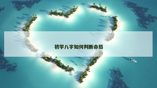 初学八字如何判断命局